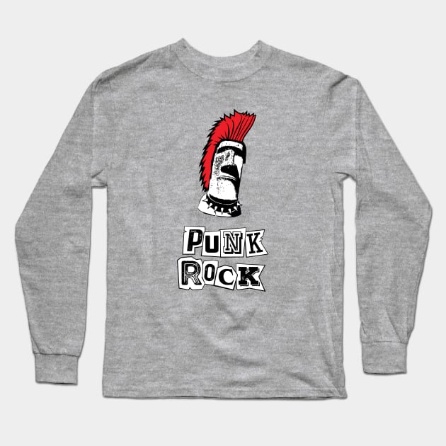 Easter Island Punk Rock Long Sleeve T-Shirt by atomguy